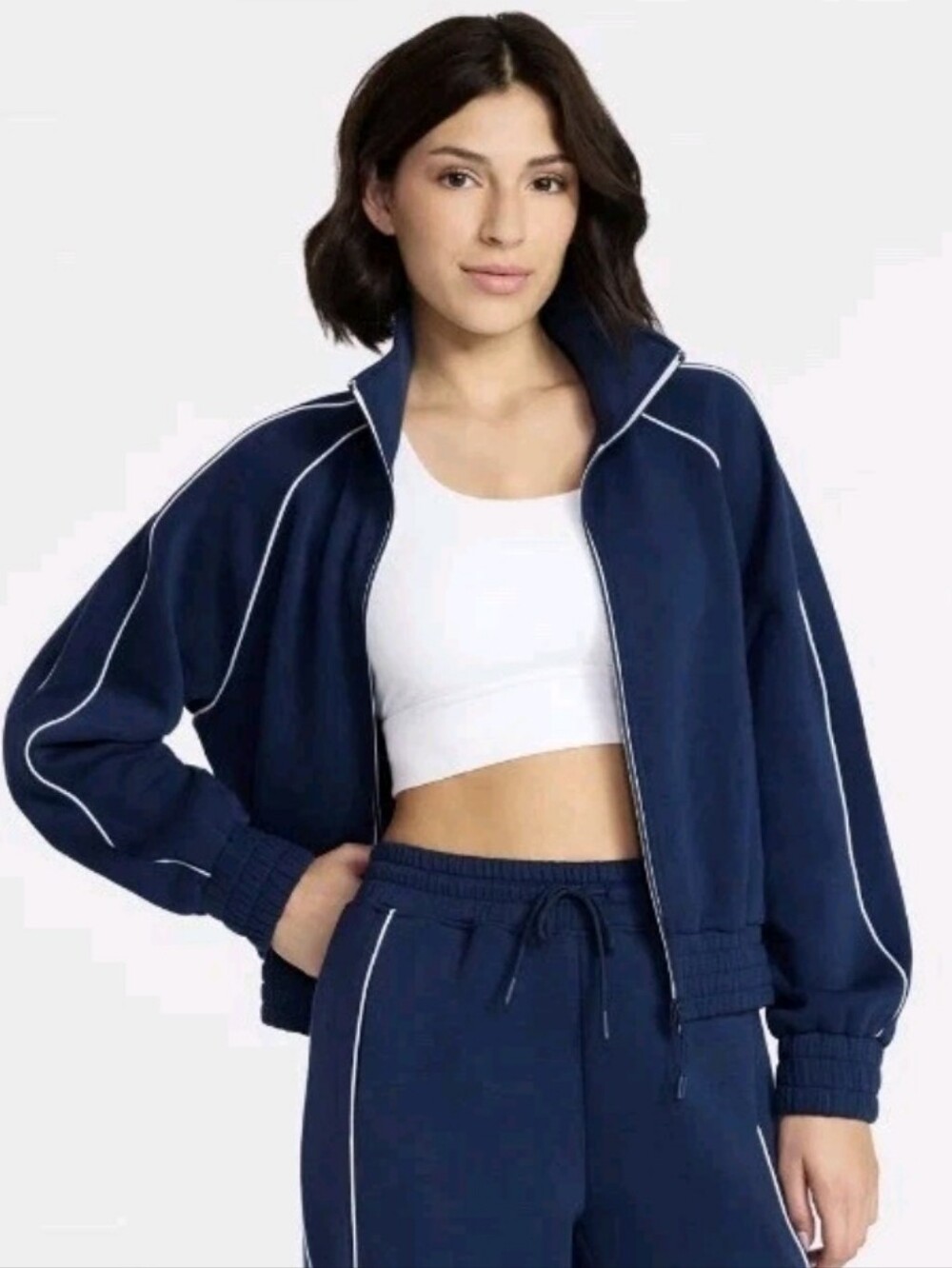 Avia Women's Plus Scubaknit Track Jacket